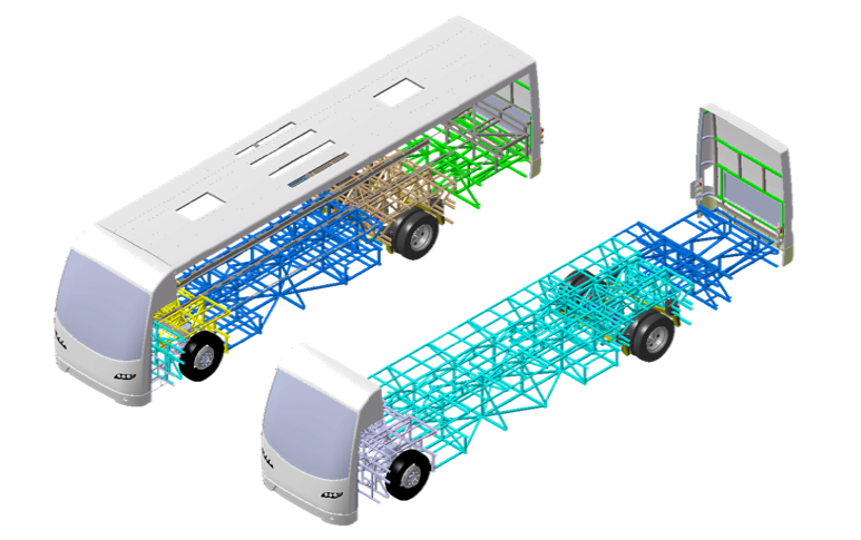 Design and Development of 12m & 13.5m Battery Operated Intercity Coach